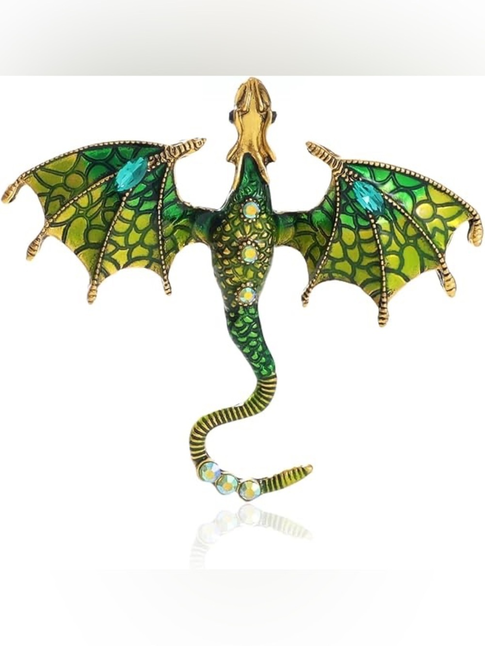 Fabulous Dragon 🐉 Brooch (Green)
